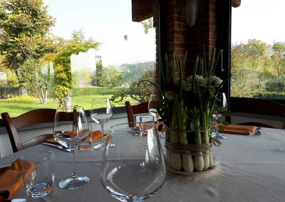 ristorante con vista panoramica nel monferrato