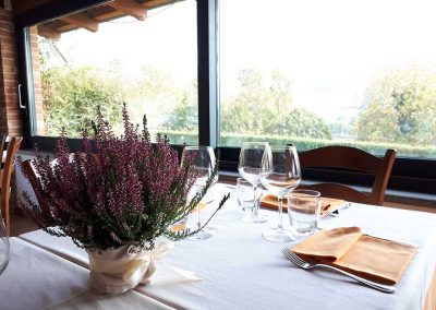 ristorante con vista panoramica nel monferrato